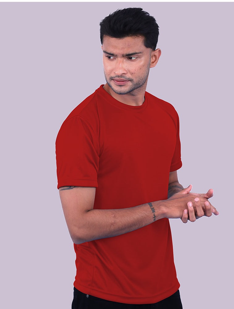 Trendy Dot Knit Round Neck Tee – Smart Casual Wear