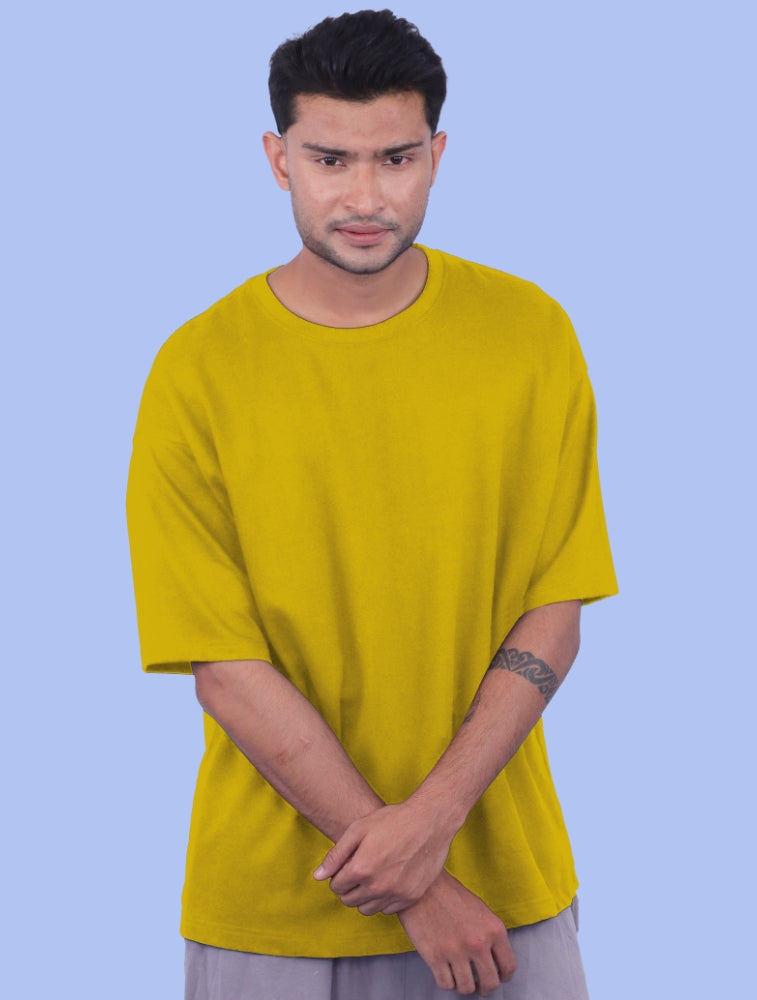 Ultra-Soft Oversized Terry Cotton T-Shirt for Effortless Comfort & Style
