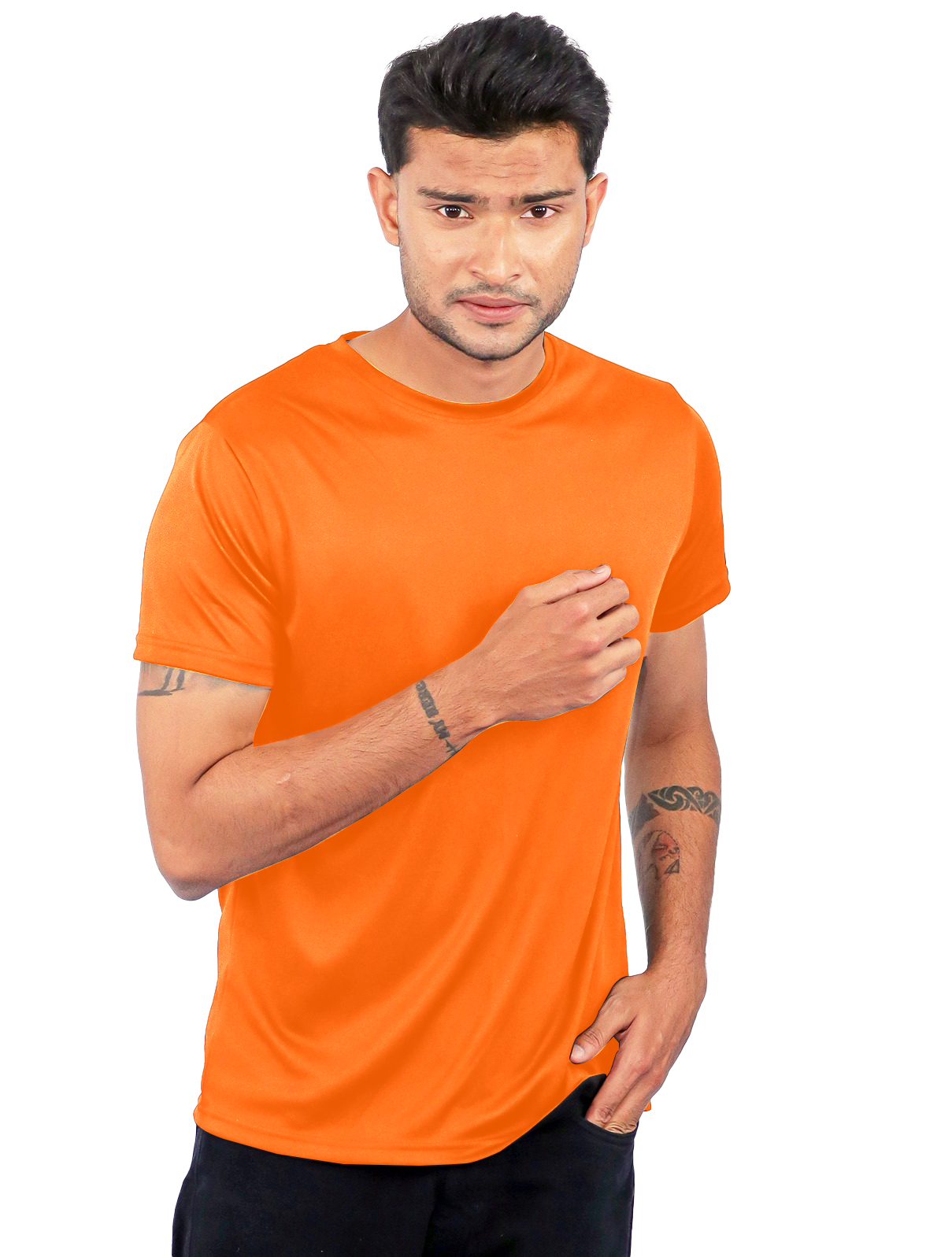 Trendy Dot Knit Round Neck Tee – Smart Casual Wear