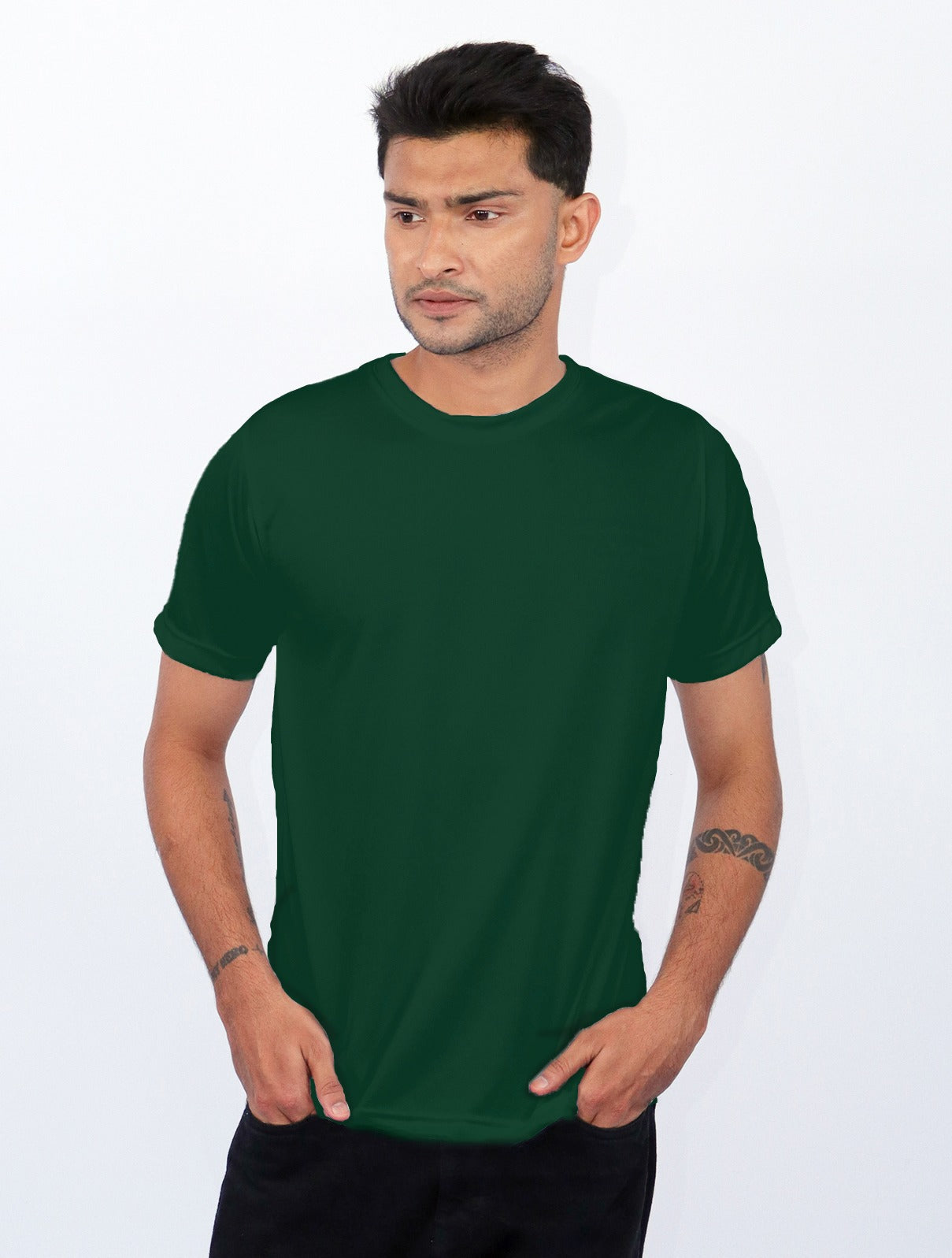Trendy Dot Knit Round Neck Tee – Smart Casual Wear