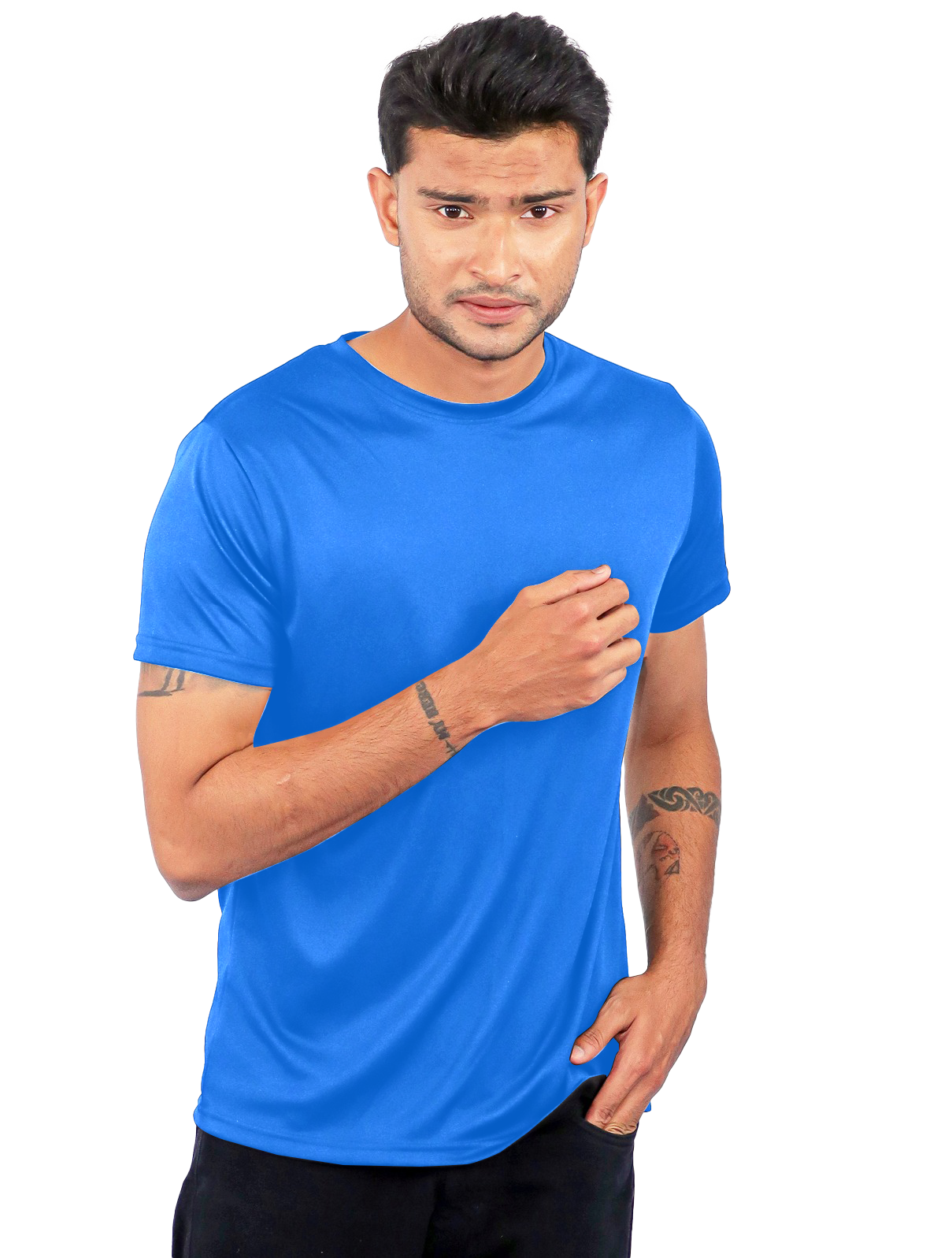 Trendy Dot Knit Round Neck Tee – Smart Casual Wear