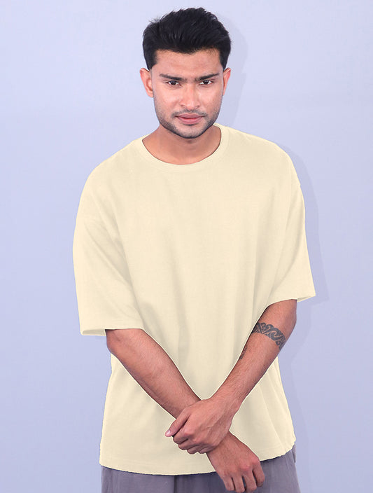 Ultra-Soft Oversized Terry Cotton T-Shirt for Effortless Comfort & Style